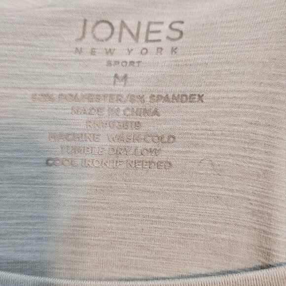 Jones New York Light Gray Long Sleeve Knot Front Top Size Medium - Picture 4 of 5